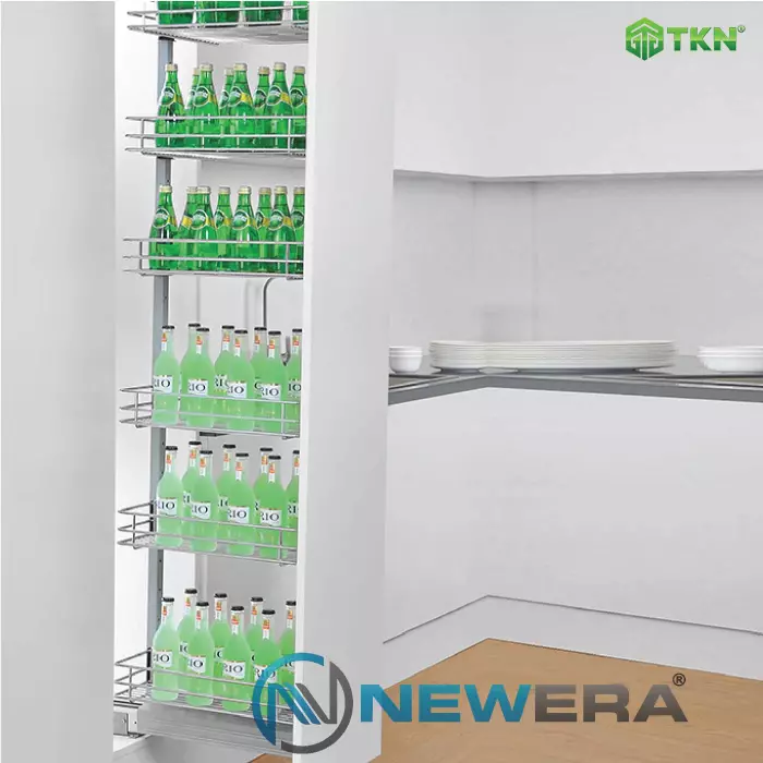 Tủ đồ khô NewEra 6 tầng cánh kéo 6 rổ dạng nan rộng NE030740C