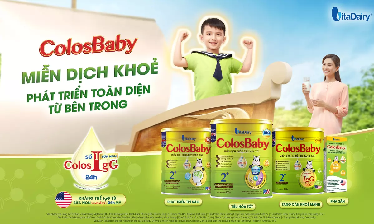 Sữa Colosbaby Gold miễn dịch khỏe - phát triển toàn diện từ bên trong