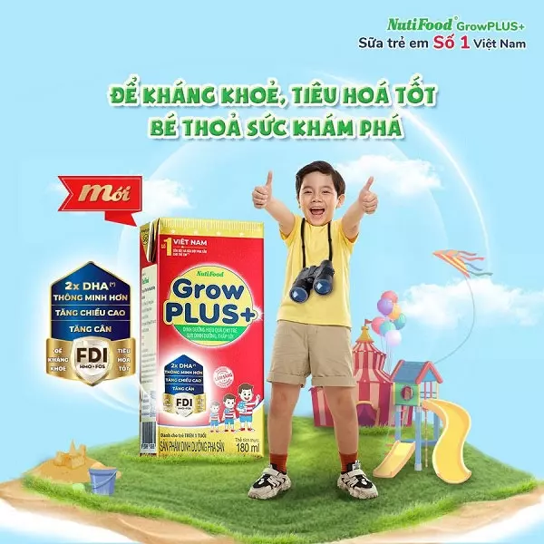 Đề kháng khỏe, bé thỏa sức khám phá cùng Grow Plus đỏ