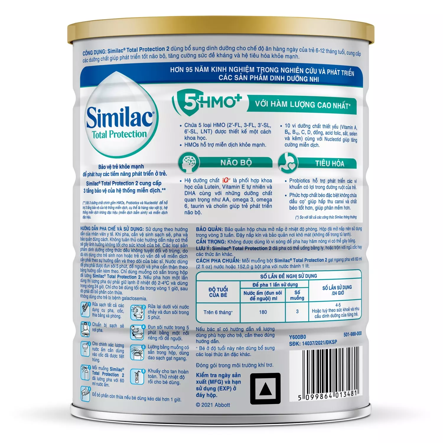 Sữa Similac Total Protection số 2 900g (cho bé 6-12 tháng tuổi)