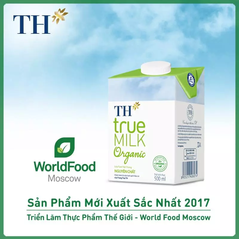 Sữa tươi TH True milk organic hữu cơ hộp 500ml