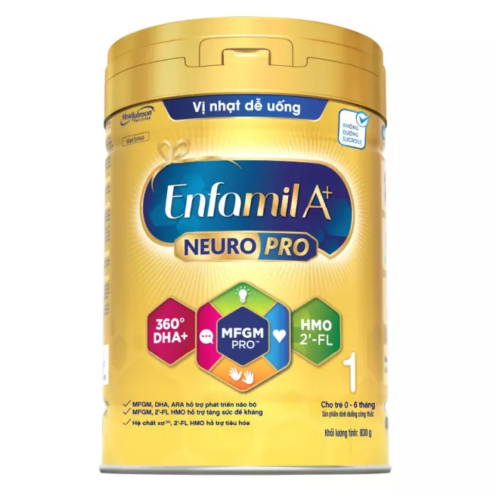 Enfamil A+ NeuroPro số 1 dành cho bé từ 0-6 tháng tuổi.