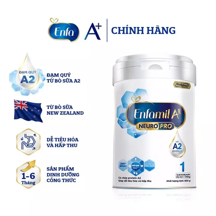 Enfamil A2 Neuropro số 1 dành cho bé có độ tuổi từ 0-6 tháng.