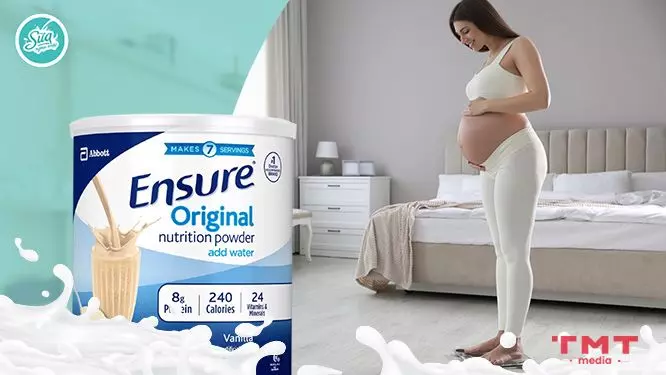 Uống sữa Ensure cho thai nhi tăng cân?