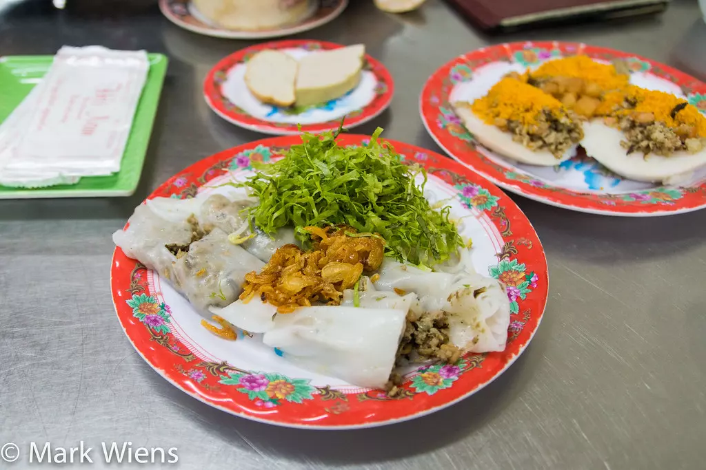 Plate of banh cuon at Banh Cuon Hai Nam