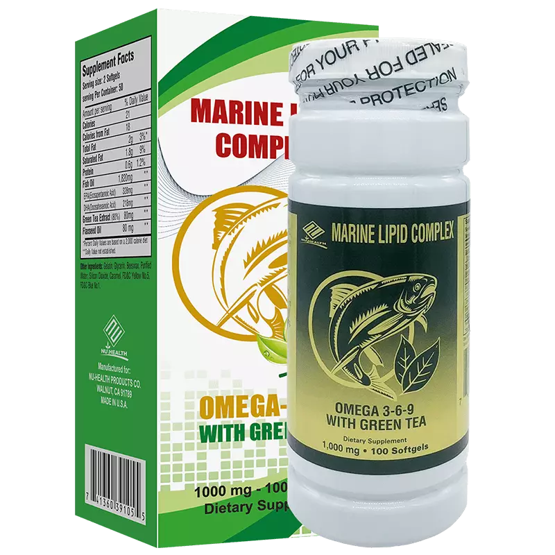 Viên Uống Marine Lipid Complex Omega-3,6,9 Trà Xanh