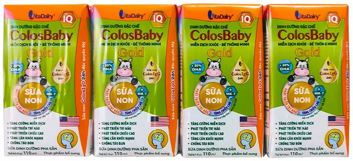 Sữa bột pha sẵn Colosbaby IQ Gold hộp 110ml cho trẻ từ 1 tuổi