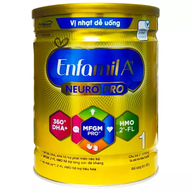 Sữa Enfamil A+ Neuro Pro số 1 hộp 830g cho trẻ 0-6 tháng tuổi