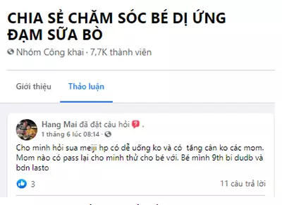 Mẹ Hang Mai băn khoăn sữa Meiji có tăng cân không