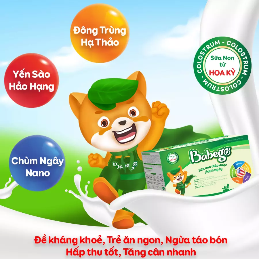 Sữa thảo dược chùm ngây Babego