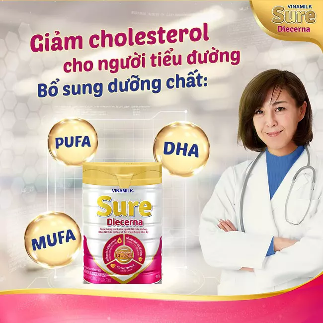 Sữa tiểu đường Vinamilk Sure Diecerna lon 900g