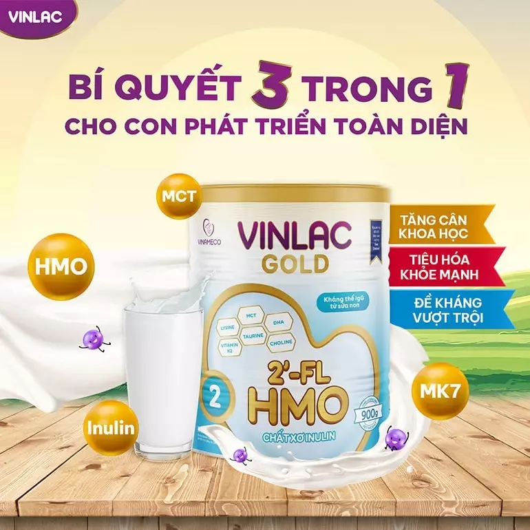 Sữa Vinlac Gold giúp bé phát triển khỏe mạnh