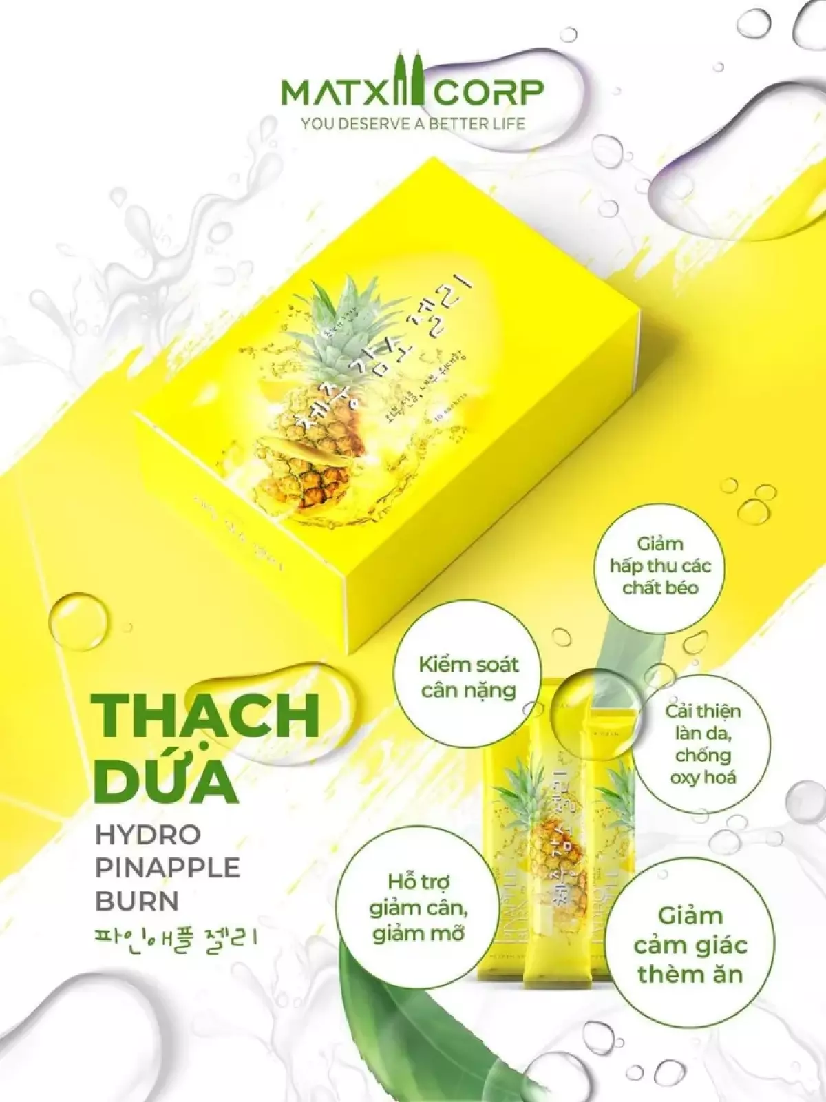 Thạch dứa hỗ trợ giảm cân Matxi Corp