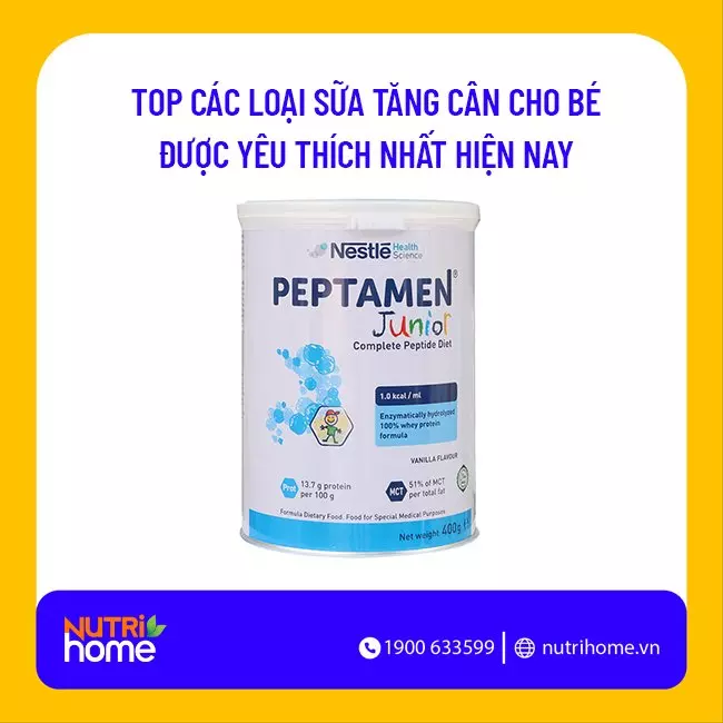 Sữa Nutricia NutriniDrink giúp bé tăng cân