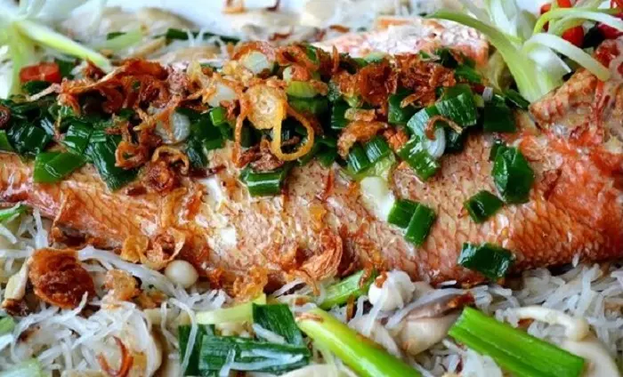 Cá Lóc Hấp Cuốn Bánh Tráng