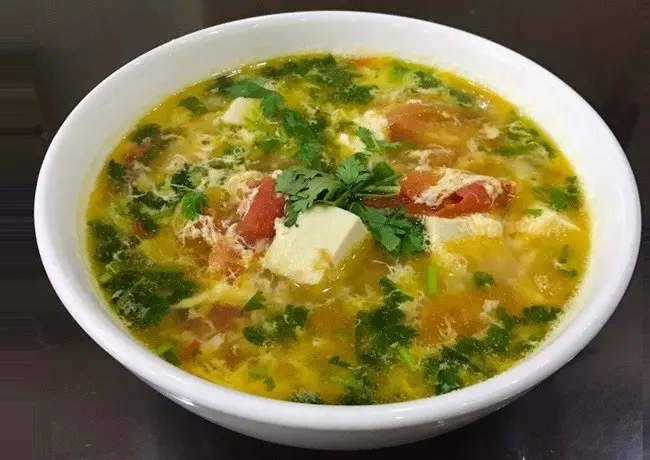 cách nấu canh trứng cà chua