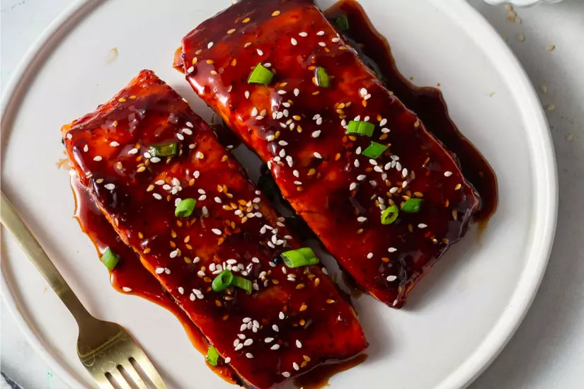 Cách làm cá hồi nướng sốt Teriyaki bằng nồi chiên không dầu