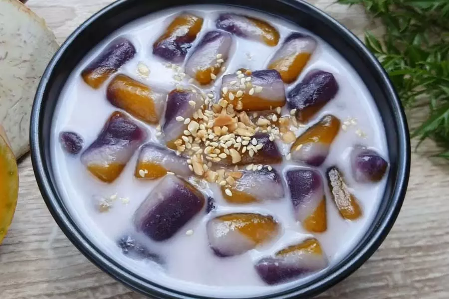 Chè khoai bí đỏ