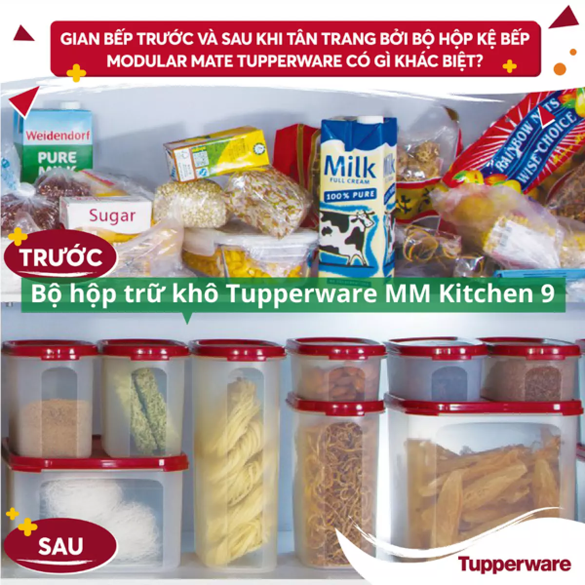 Hộp trữ khô của thương hiệu Tupperware