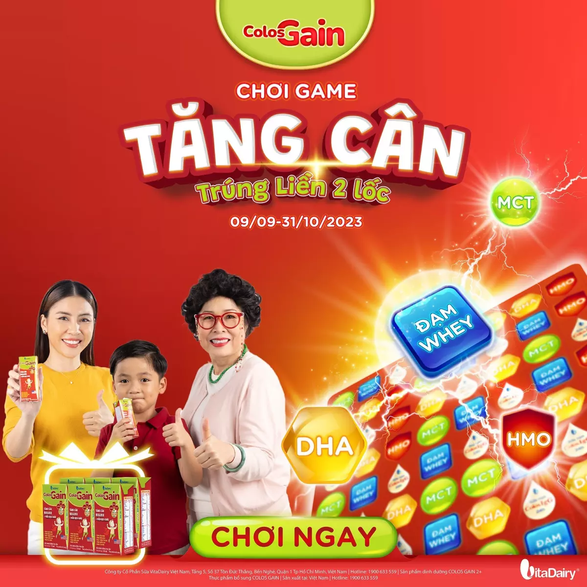 Trẻ uống sữa Colos Gain có tăng cân không?