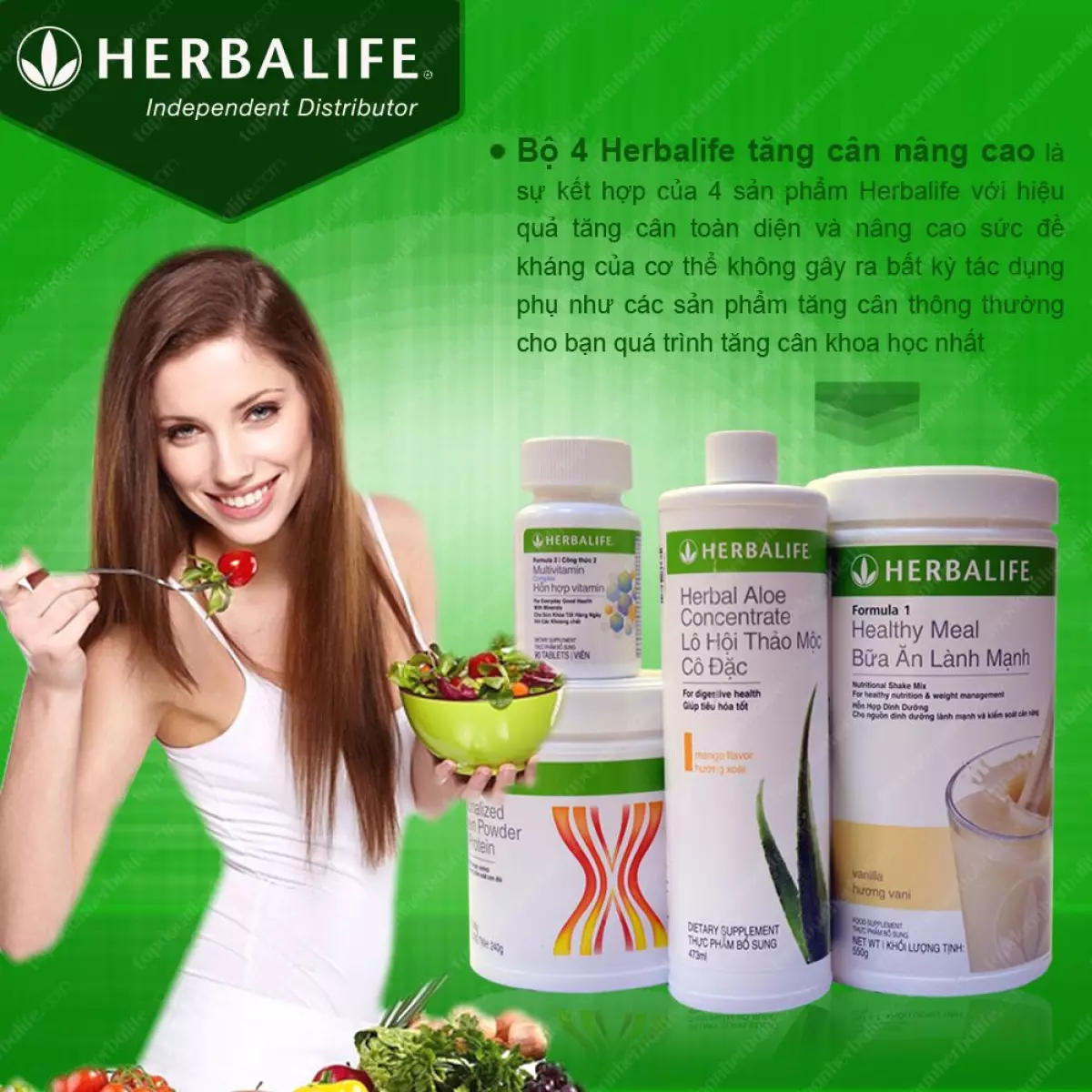 BỘ 4 HERBALIFE TĂNG CÂN NHANH HIỆU QUẢ, AN TOÀN