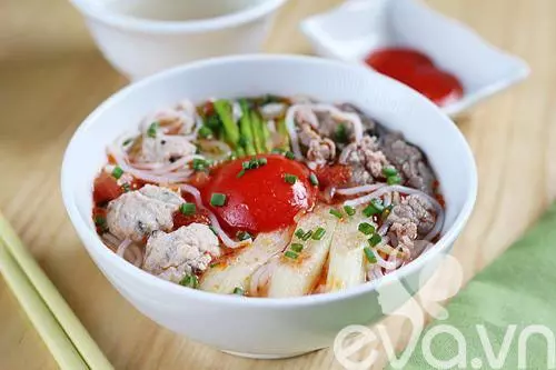 Cách nấu bún mọc dọc mùng