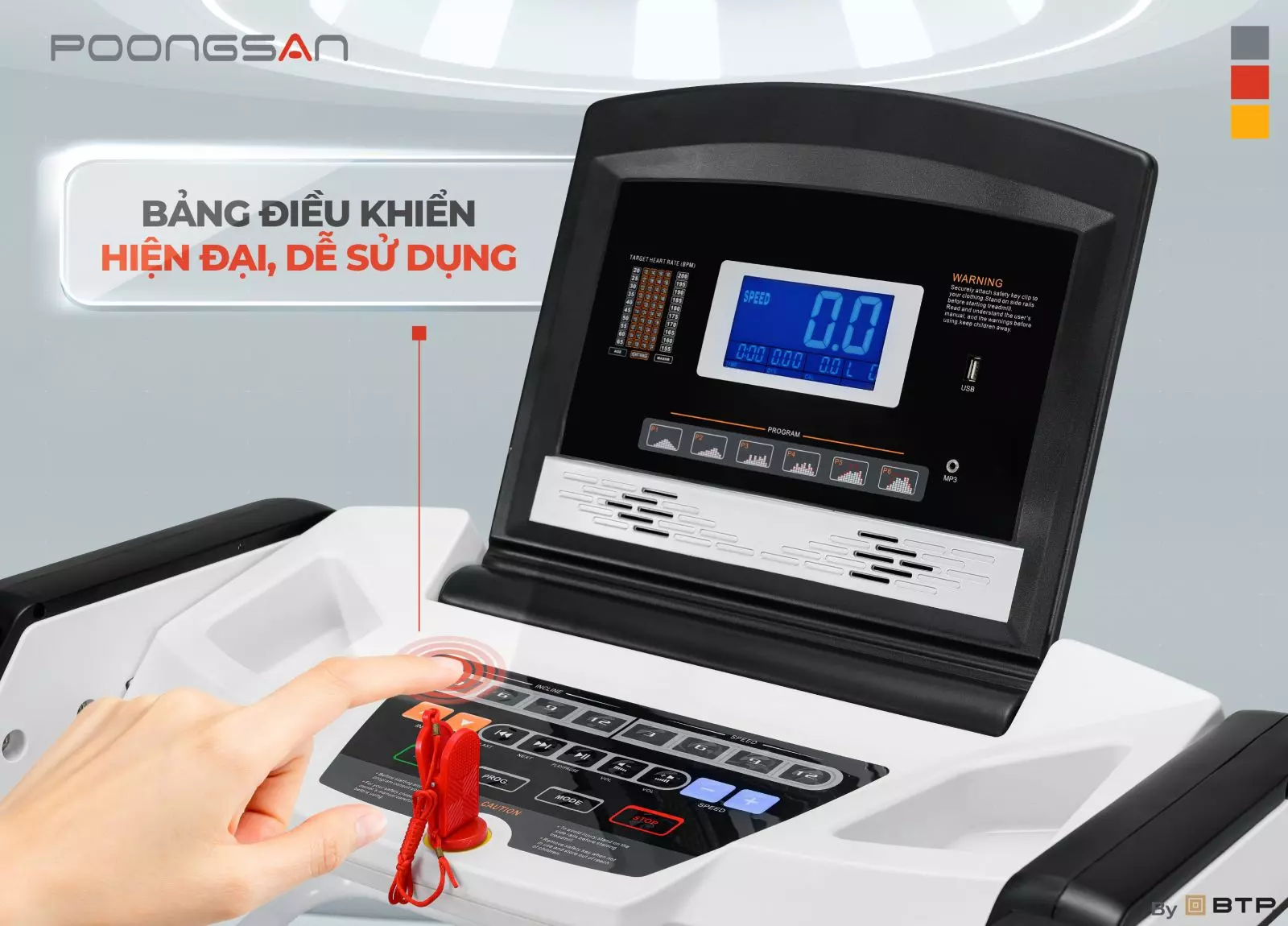 Poongsan TMP-889 có bảng điều khiển hiện đại dễ dàng sử dụng