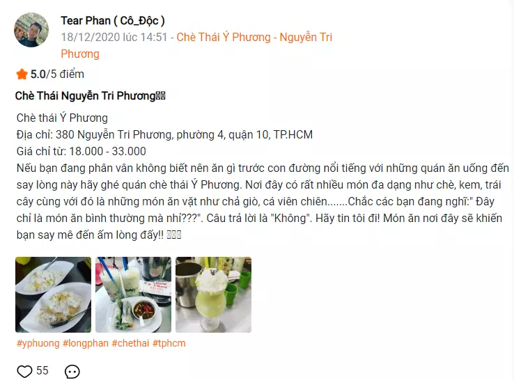 Chè thái Ý Phương