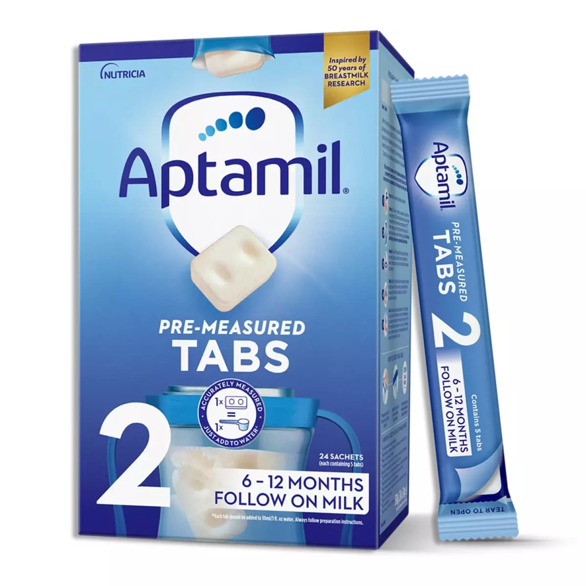 Sữa Aptamil thanh Pre Measured Tabs số 2