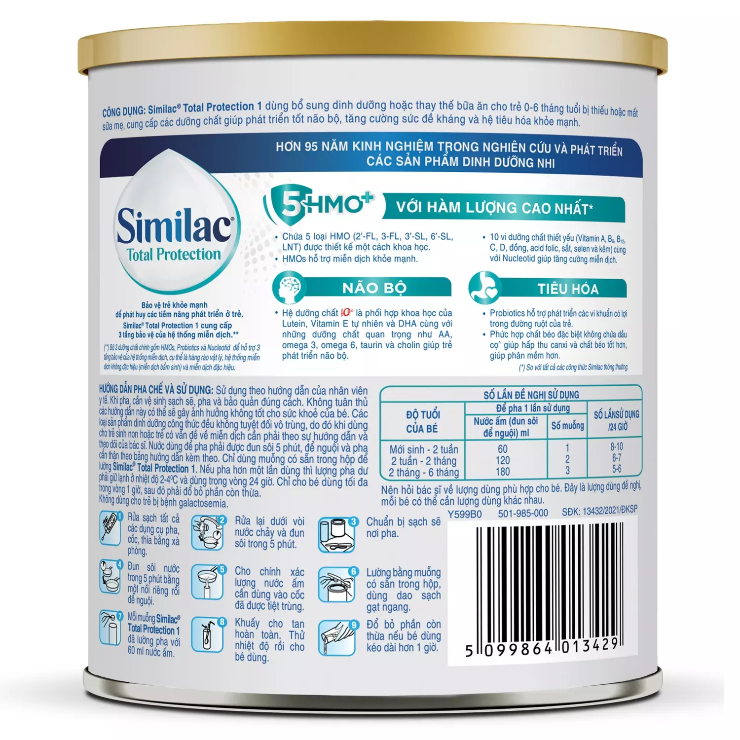 Sữa Similac Total Protection số 1 400g cho bé 0-6 tháng tuổi (Mẫu mới)