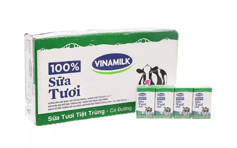 Sữa tươi Vinamilk có đường 110ml - thùng 48 hộp