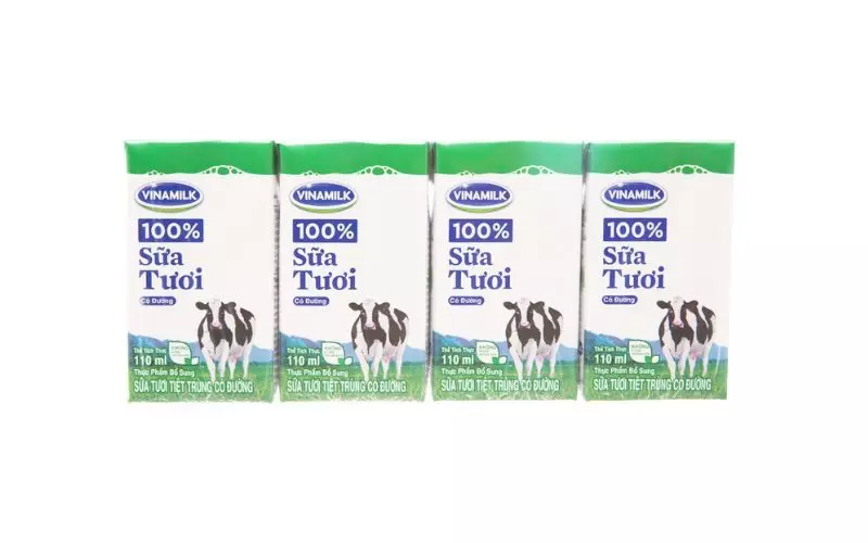 Sữa tươi Vinamilk có đường 110ml - thùng 48 hộp