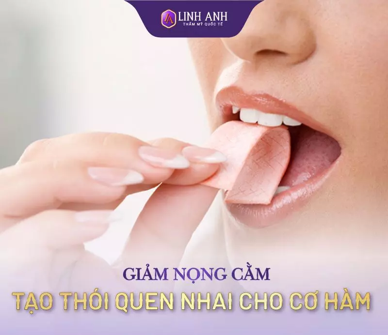 Giảm nọng cằm - Tạo thói quen nhai cho cơ hàm