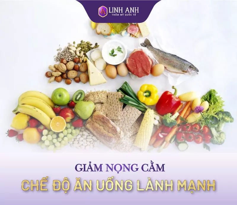 Cách giảm nọng cằm - Chế độ ăn uống lành mạnh