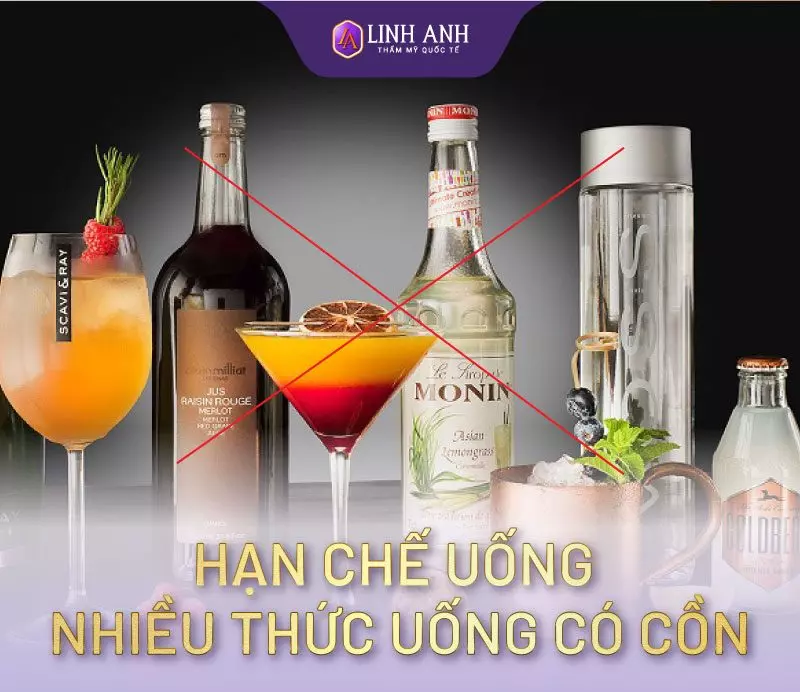 Hạn chế uống nhiều thức uống có cồn