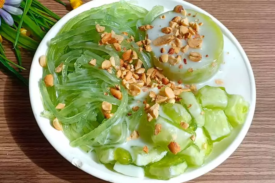 Thành phẩm chè thạch xanh