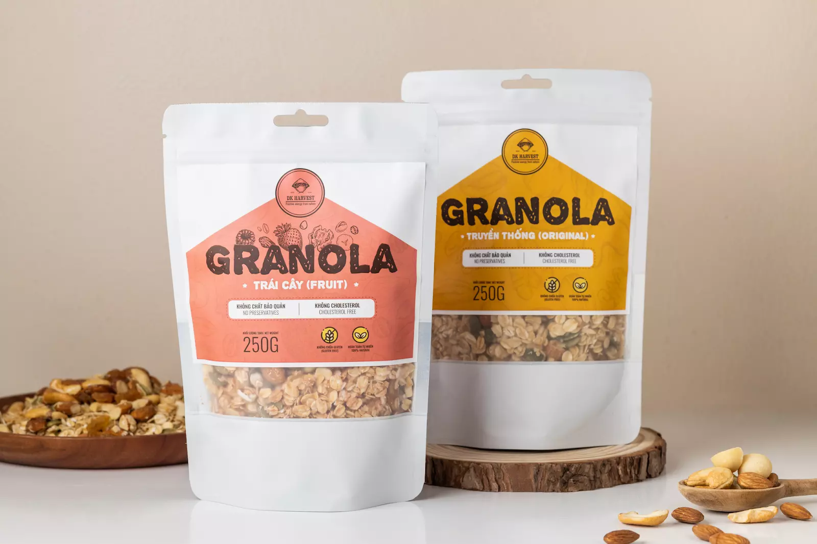 Granola Siêu Hạt DK Harvest - Ngũ Cốc Giảm Cân Nướng Mật Ong, Không Đường