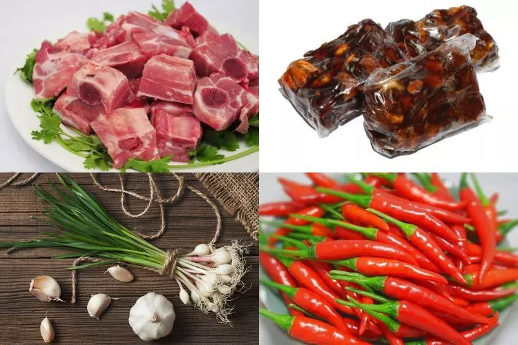 Nguyên liệu làm món sườn heo sốt me