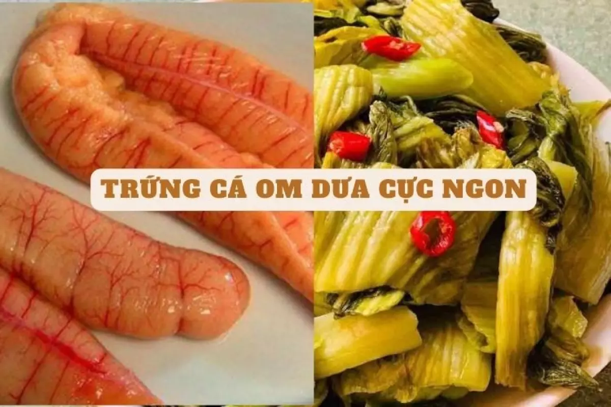 Trứng cá om dưa đưa cơm