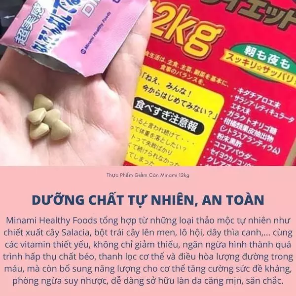 Viên uống giảm cân 12kg Minami Healthy Foods Nhật Bản - 75 gói (Hộp)