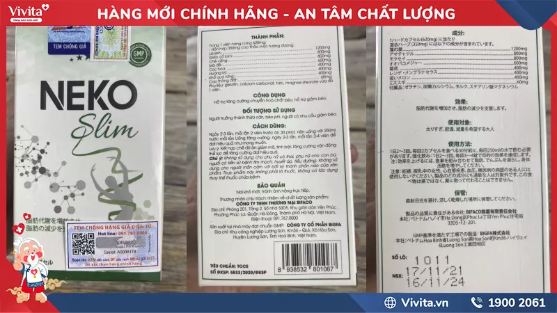 cách phân biệt neko slim chính hãng