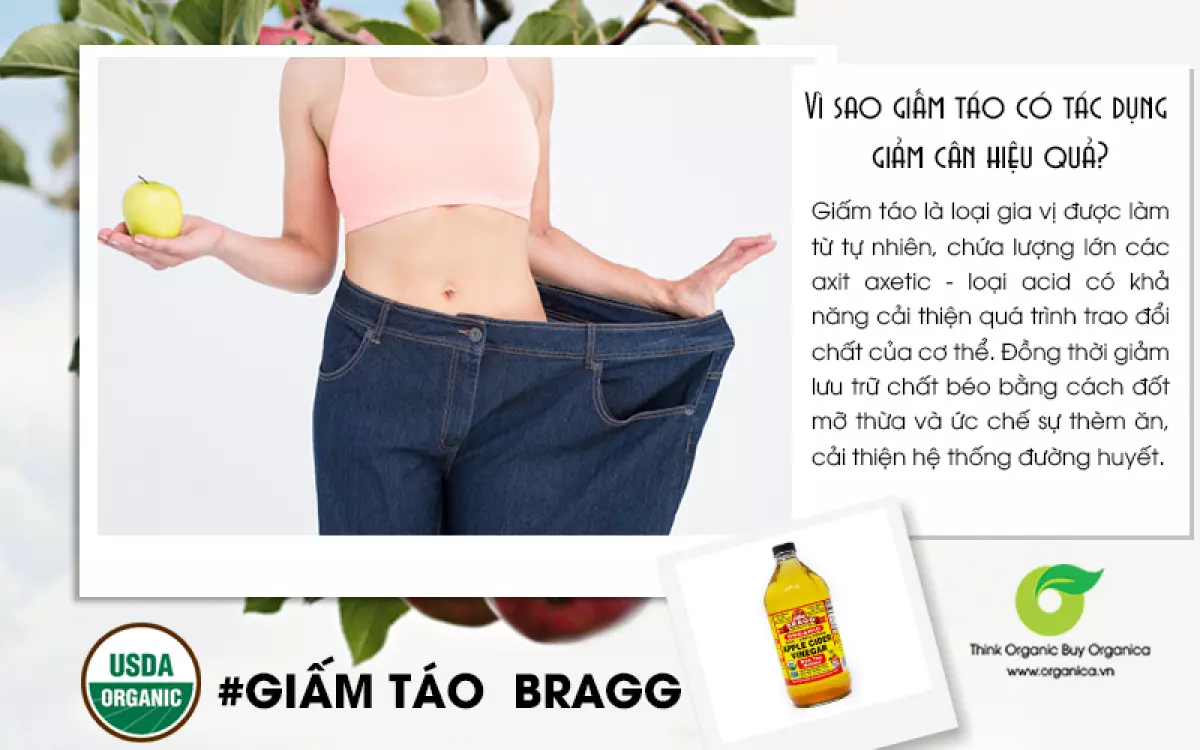 giấm táo giảm cân