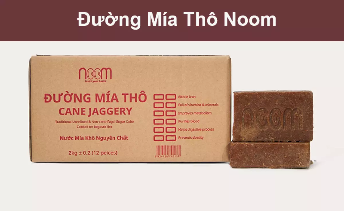 Đường mía thô Noom nguyên chất