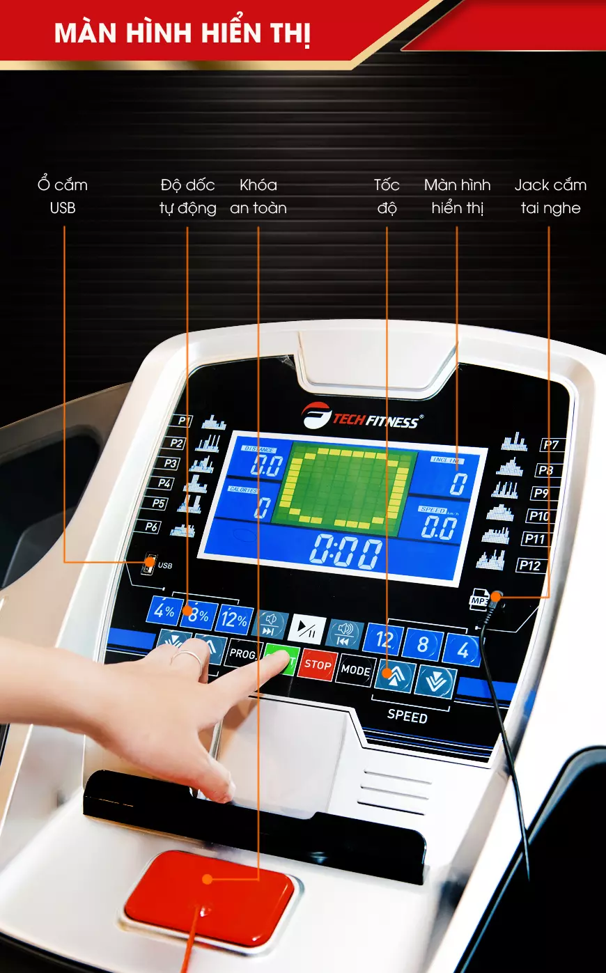 Máy chạy bộ Tech Fitness TF-12