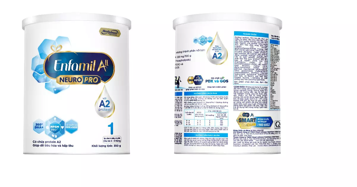 Review chi tiết sữa Enfamil A2 Neuropro 1 cho trẻ 0-6 tháng tuổi. Có mấy loại? Giá bao nhiêu?