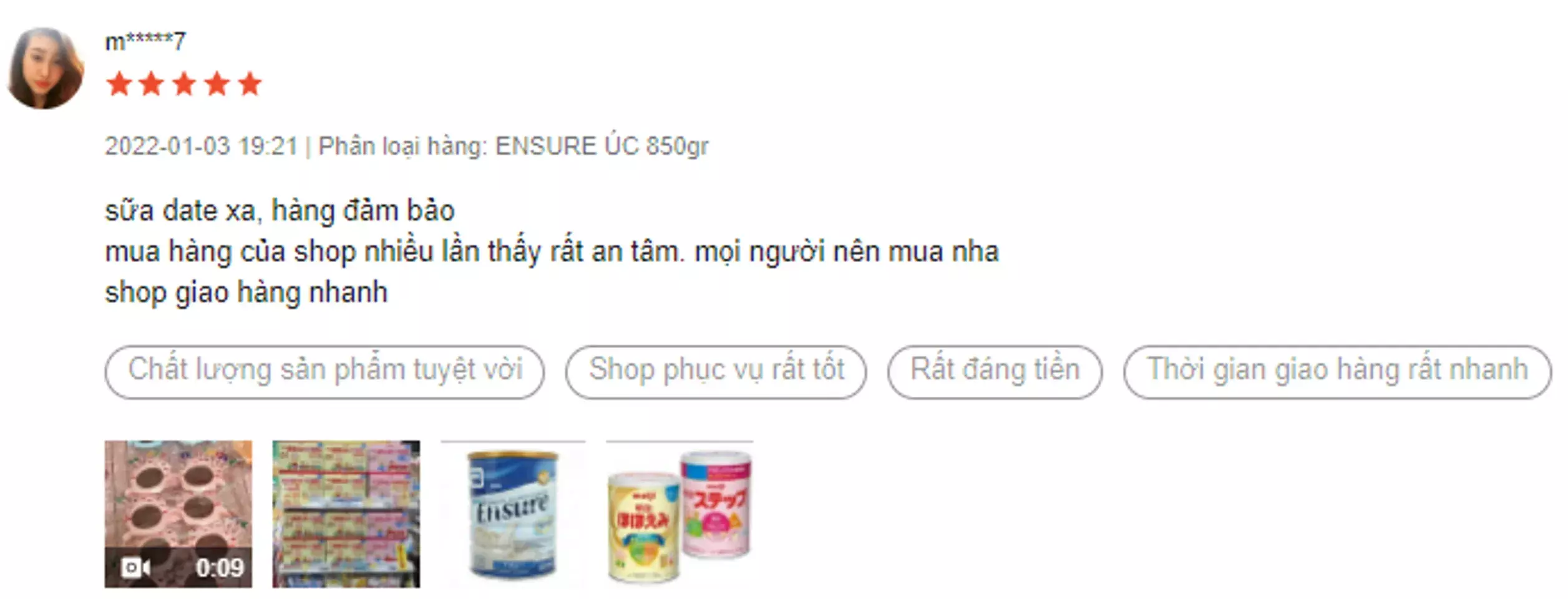 Review sữa Ensure Úc 850g