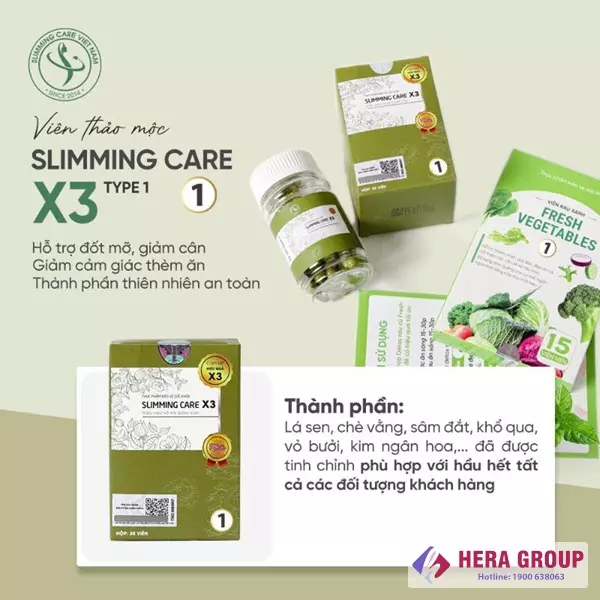 Viên thảo mộc giảm cân Slimming Care X3 - Loại 1