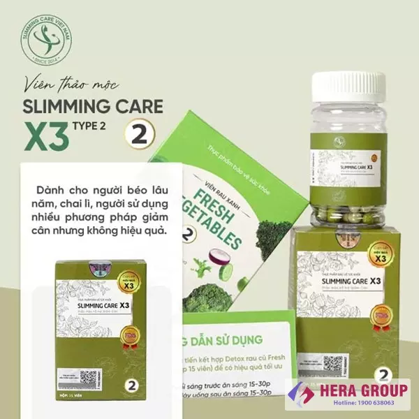 Viên thảo mộc giảm cân Slimming Care X3 - Loại 2