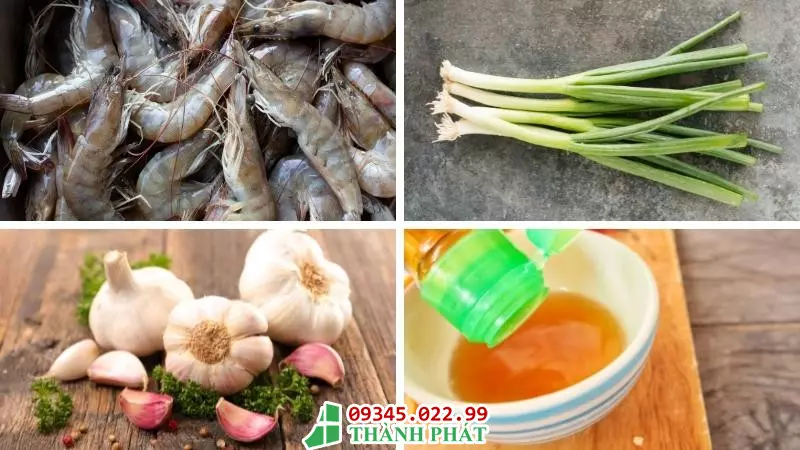 Nguyên liệu làm tôm rim mặn ngọt