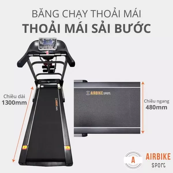 Băng Chạy Thoải Mái Máy Chạy Bộ Airbike Sport Mk338